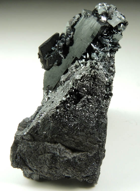 Bixbyite with Hausmannite from N'Chwaning II Mine, Kalahari Manganese Field, Northern Cape Province, South Africa