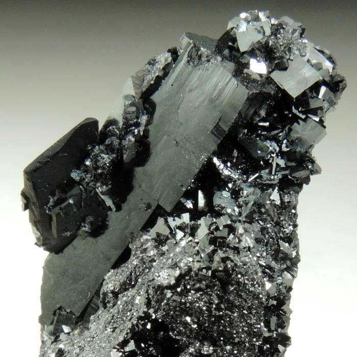 Bixbyite with Hausmannite from N'Chwaning II Mine, Kalahari Manganese Field, Northern Cape Province, South Africa