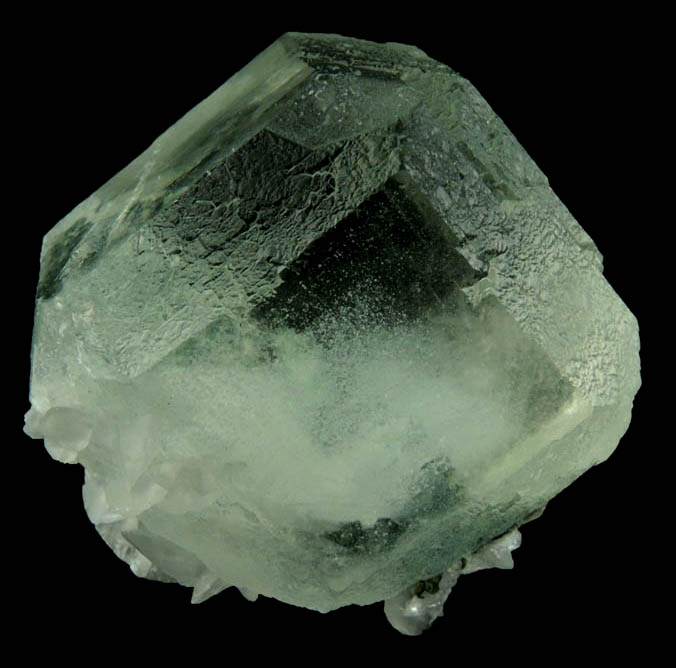 Fluorite (with phantom-growth zoning) with Calcite from Xianghuapu Mine, Xianghualing, 32 km north of Linwu, Hunan Province, China