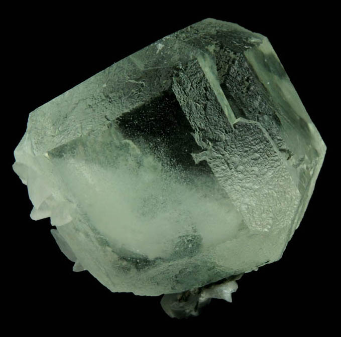 Fluorite (with phantom-growth zoning) with Calcite from Xianghuapu Mine, Xianghualing, 32 km north of Linwu, Hunan Province, China