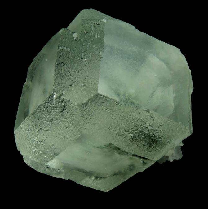 Fluorite (with phantom-growth zoning) with Calcite from Xianghuapu Mine, Xianghualing, 32 km north of Linwu, Hunan Province, China