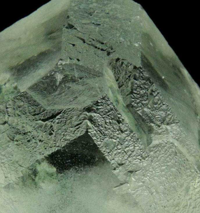 Fluorite (with phantom-growth zoning) with Calcite from Xianghuapu Mine, Xianghualing, 32 km north of Linwu, Hunan Province, China