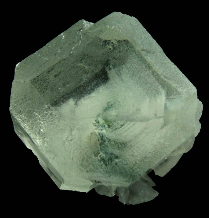 Fluorite (with phantom-growth zoning) with Calcite from Xianghuapu Mine, Xianghualing, 32 km north of Linwu, Hunan Province, China