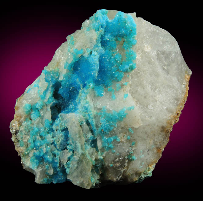 Turquoise crystals on Quartz from Bishop Mine, Lynch Station, Campbell County, Virginia