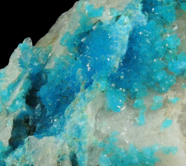 Turquoise crystals on Quartz from Bishop Mine, Lynch Station, Campbell County, Virginia