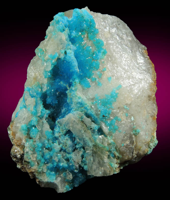 Turquoise crystals on Quartz from Bishop Mine, Lynch Station, Campbell County, Virginia