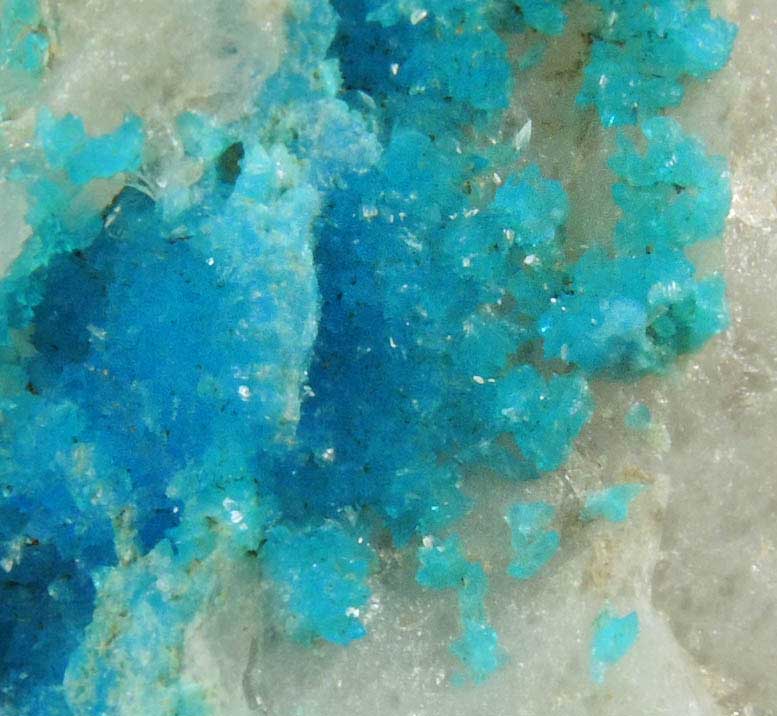 Turquoise crystals on Quartz from Bishop Mine, Lynch Station, Campbell County, Virginia