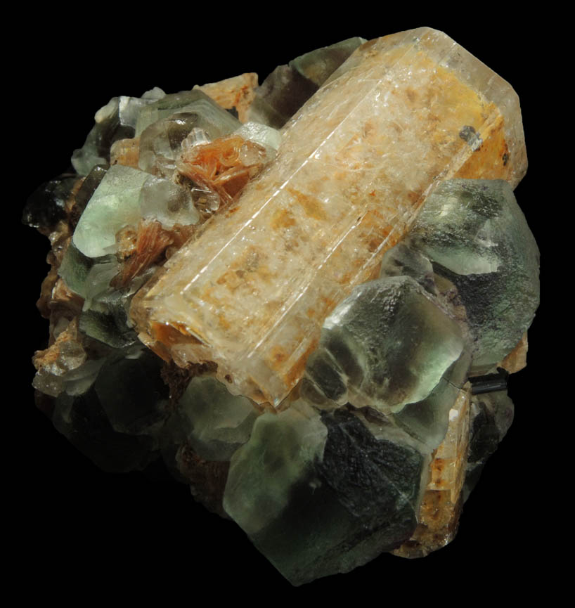 Beryl, Fluorite, Schorl Tourmaline, Muscovite from Erongo Mountains, 20 km north of Usakos, Damaraland, Namibia