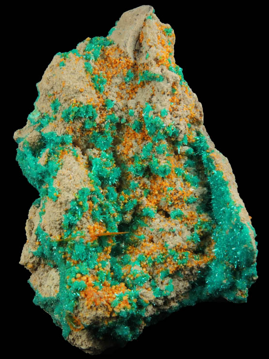 Dioptase, Wulfenite, Mimetite, Willemite from Mammoth Mine, Tiger District, Pinal County, Arizona