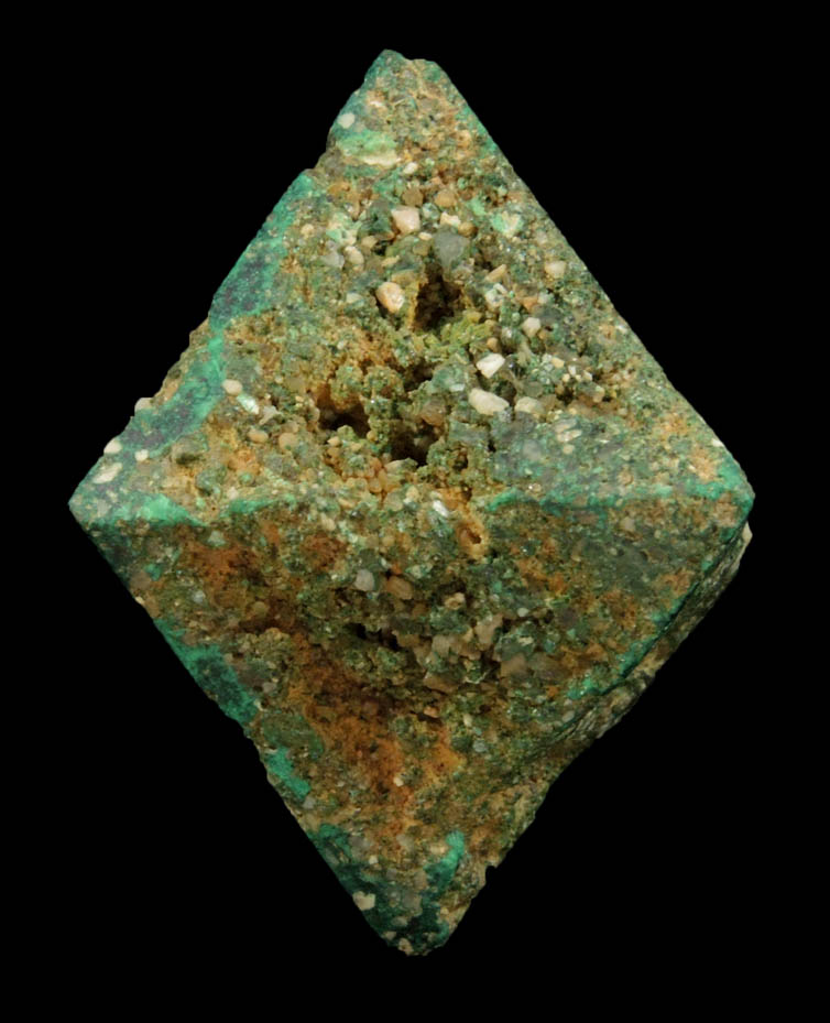 Malachite pseudomorph after Cuprite from Chessy-les-Mines, Rhne, 23 km NW of Lyon, Rhne-Alpes, France