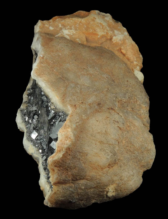 Quartz geode lined with Galena (FAKE) from Man-made