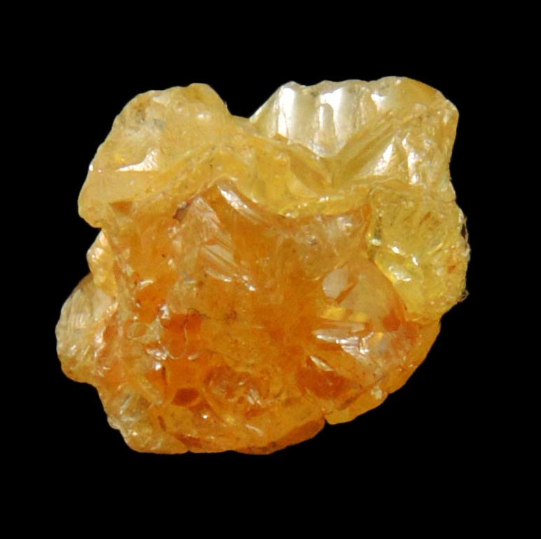 Diamond (2.65 carat rough fancy interconnected brownish-yellow cavernous uncut rough diamonds) from Mbuji-Mayi, 300 km east of Tshikapa, Democratic Republic of the Congo