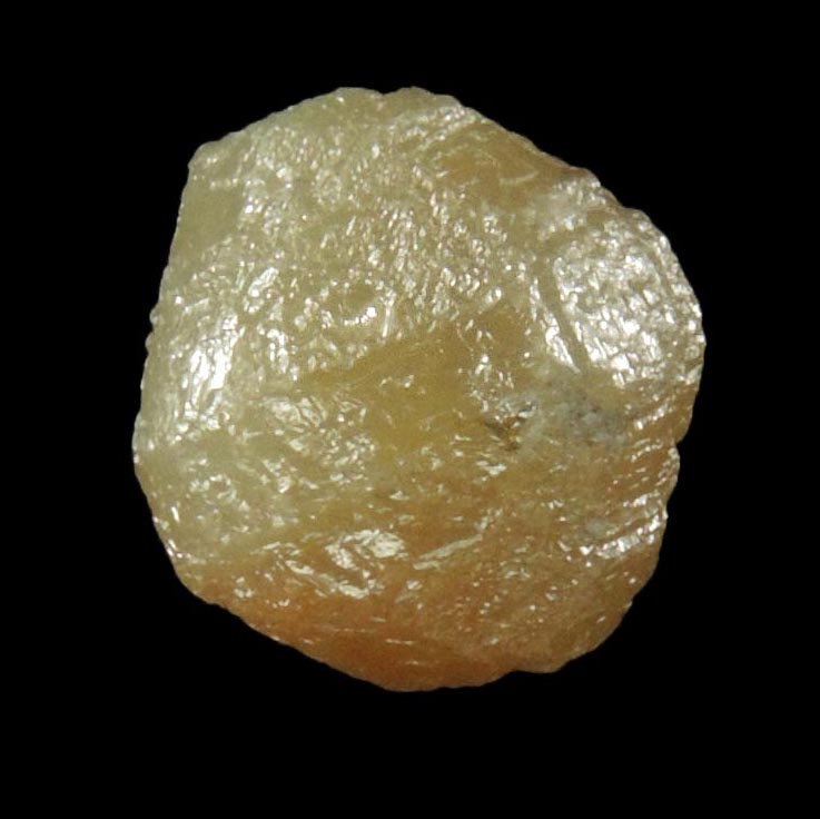 Diamond (3.85 carat rough yellowish-gray cubo-octahedral uncut rough diamond) from Mbuji-Mayi, 300 km east of Tshikapa, Democratic Republic of the Congo