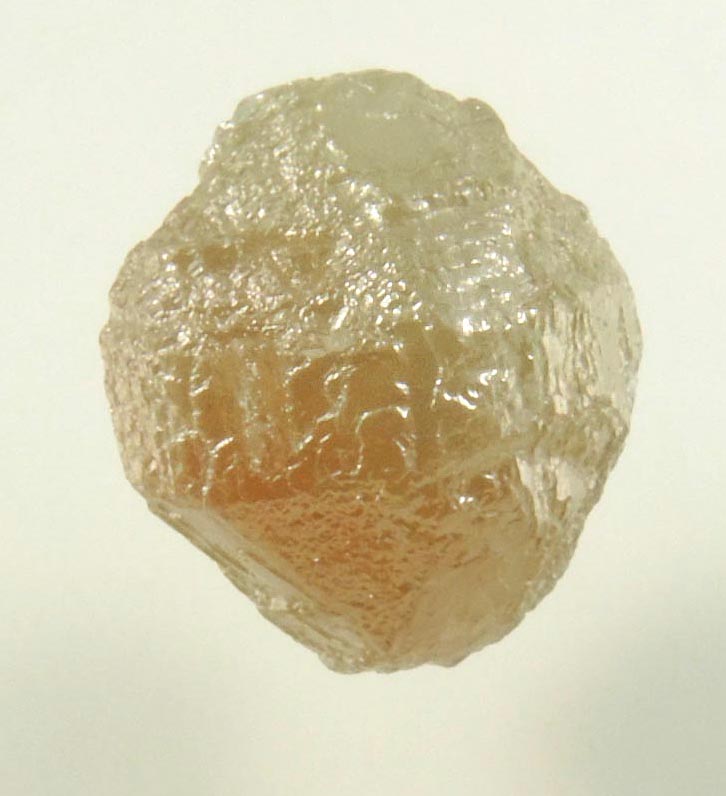Diamond (3.85 carat rough yellowish-gray cubo-octahedral uncut rough diamond) from Mbuji-Mayi, 300 km east of Tshikapa, Democratic Republic of the Congo