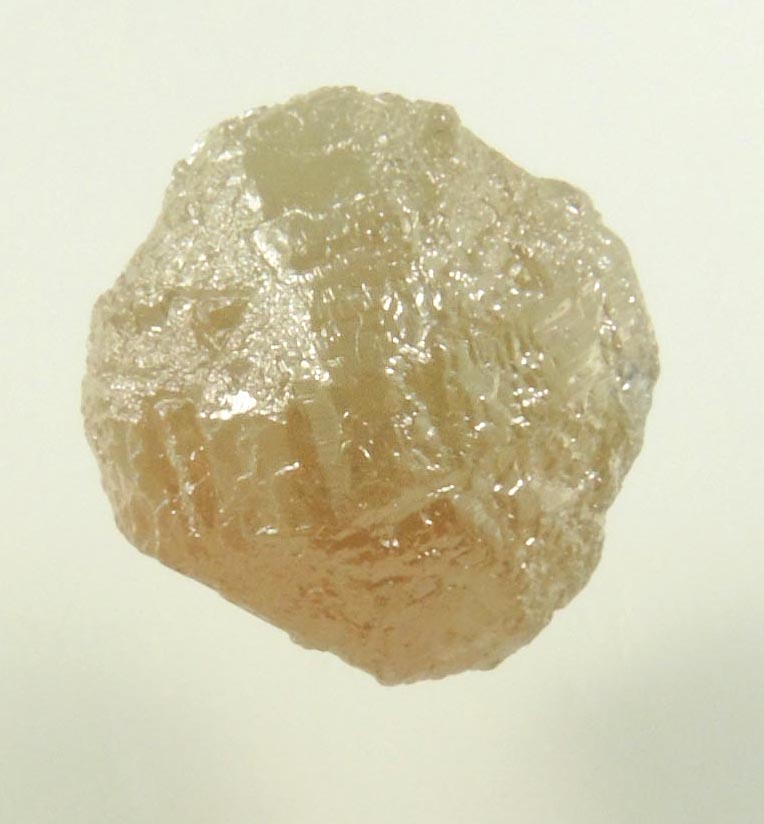 Diamond (3.85 carat rough yellowish-gray cubo-octahedral uncut rough diamond) from Mbuji-Mayi, 300 km east of Tshikapa, Democratic Republic of the Congo