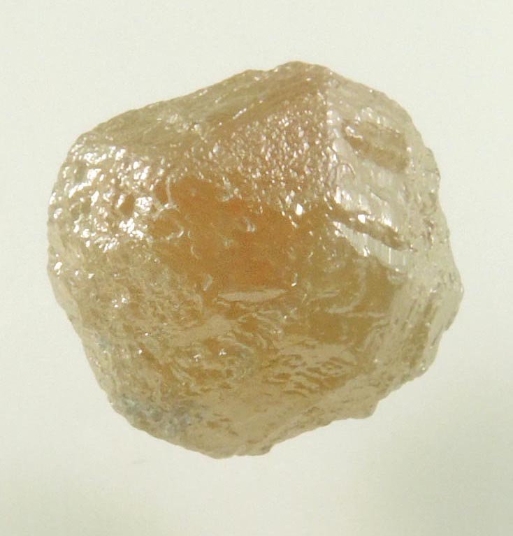 Diamond (3.85 carat rough yellowish-gray cubo-octahedral uncut rough diamond) from Mbuji-Mayi, 300 km east of Tshikapa, Democratic Republic of the Congo