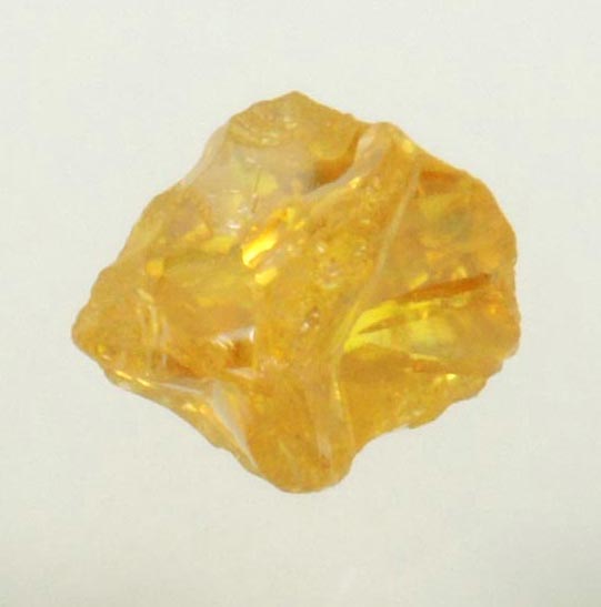 Diamond (0.51 carat uncut fancy-yellow cavernous uncut rough diamond) from Mbuji-Mayi, 300 km east of Tshikapa, Democratic Republic of the Congo