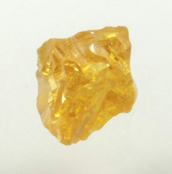 Diamond (0.51 carat uncut fancy-yellow cavernous uncut rough diamond) from Mbuji-Mayi, 300 km east of Tshikapa, Democratic Republic of the Congo