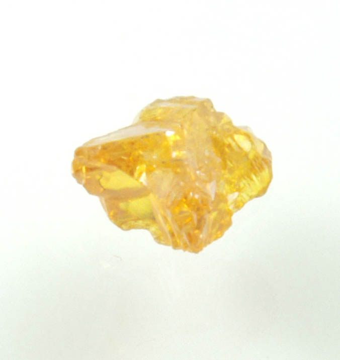 Diamond (0.56 carat uncut fancy intense yellow cavernous uncut diamond) from Mbuji-Mayi, 300 km east of Tshikapa, Democratic Republic of the Congo