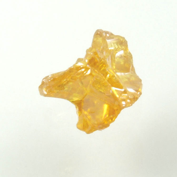 Diamond (0.56 carat uncut fancy intense yellow cavernous uncut diamond) from Mbuji-Mayi, 300 km east of Tshikapa, Democratic Republic of the Congo