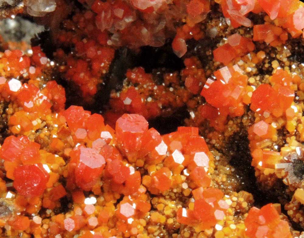 Vanadinite with minor Calcite from North Geronimo Mine, La Paz County, Arizona