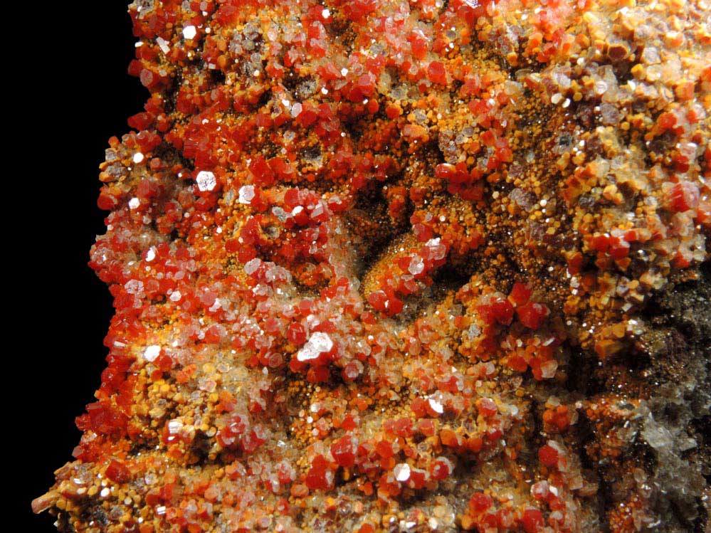 Vanadinite with minor Calcite from North Geronimo Mine, La Paz County, Arizona