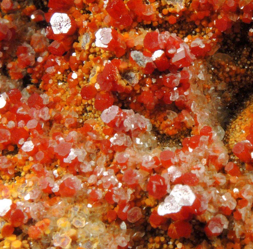 Vanadinite with minor Calcite from North Geronimo Mine, La Paz County, Arizona