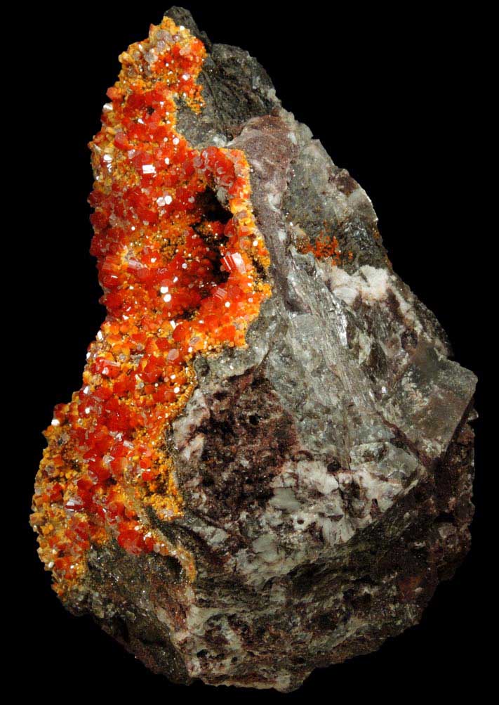 Vanadinite with minor Calcite from North Geronimo Mine, La Paz County, Arizona