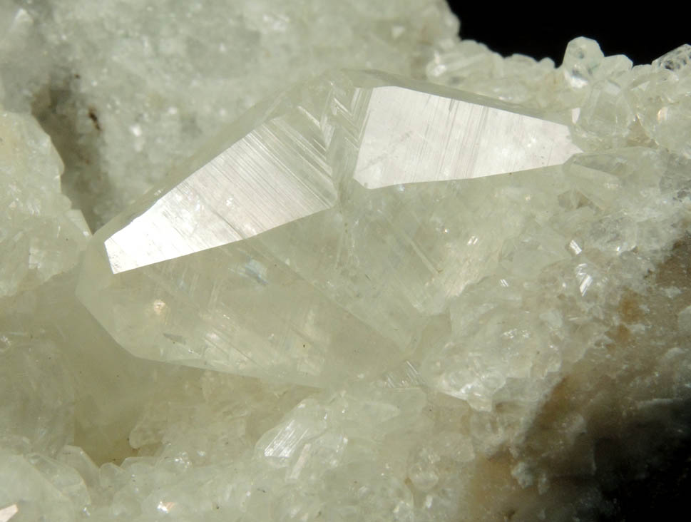 Barite and twinned Calcite on Datolite from Millington Quarry, Bernards Township, Somerset County, New Jersey