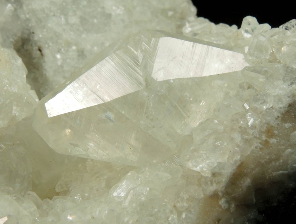 Barite and twinned Calcite on Datolite from Millington Quarry, Bernards Township, Somerset County, New Jersey