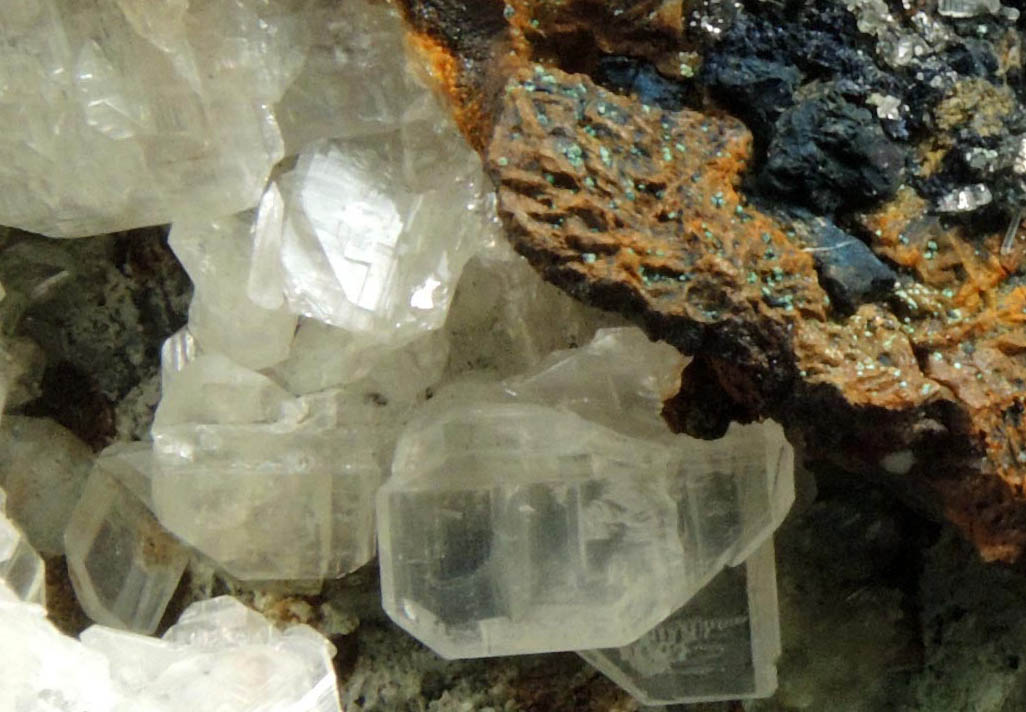 Cerussite and Quartz in Galena solution cavity from Wheatley Mine, Phoenixville District, Chester County, Pennsylvania