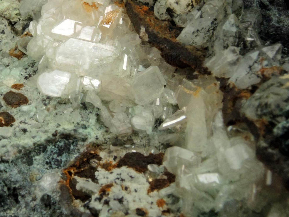 Cerussite and Quartz in Galena solution cavity from Wheatley Mine, Phoenixville District, Chester County, Pennsylvania
