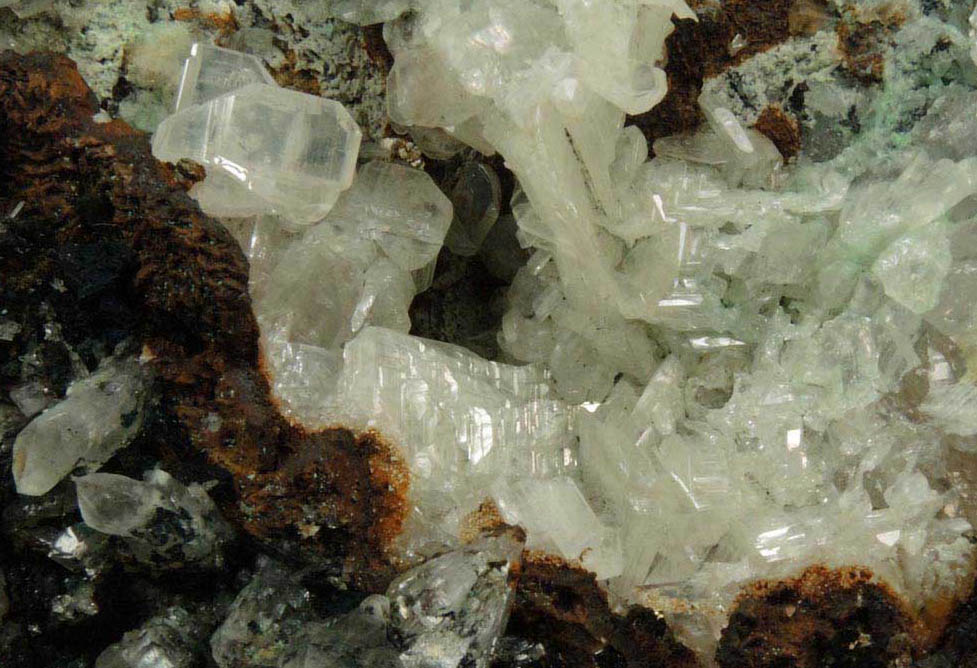 Cerussite and Quartz in Galena solution cavity from Wheatley Mine, Phoenixville District, Chester County, Pennsylvania