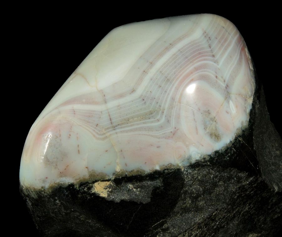 Quartz var. Agate from Paterson, Passaic County, New Jersey