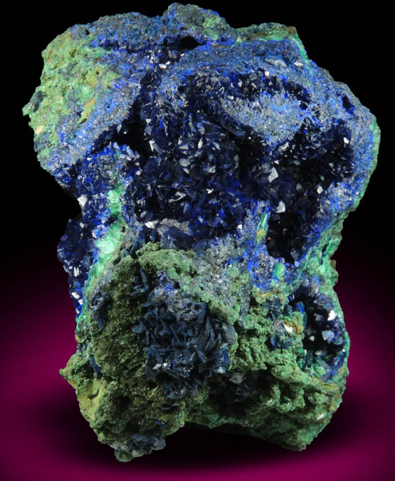 Azurite on Malachite from Liufengshan, Guichi, Chizhou Prefecture, Anhui, China