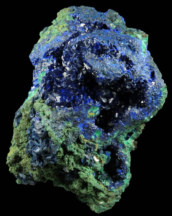 Azurite on Malachite from Liufengshan, Guichi, Chizhou Prefecture, Anhui, China