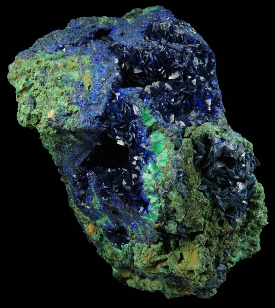 Azurite on Malachite from Liufengshan, Guichi, Chizhou Prefecture, Anhui, China