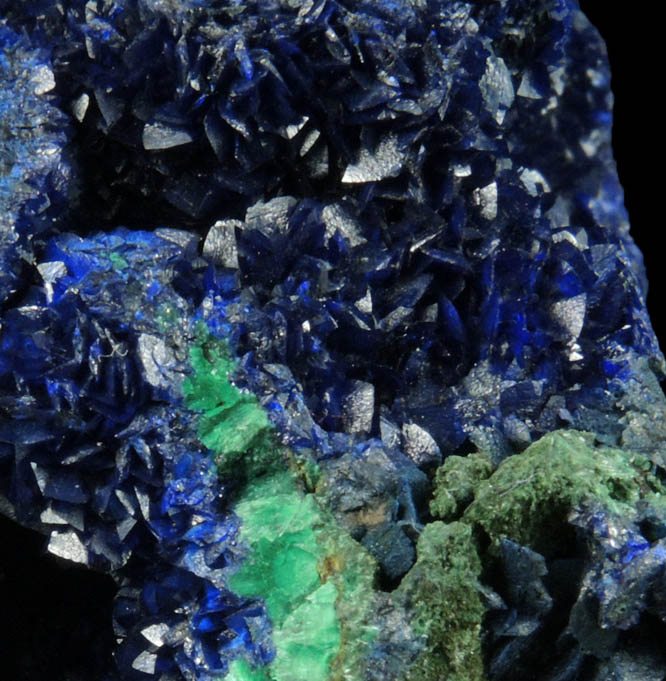 Azurite on Malachite from Liufengshan, Guichi, Chizhou Prefecture, Anhui, China