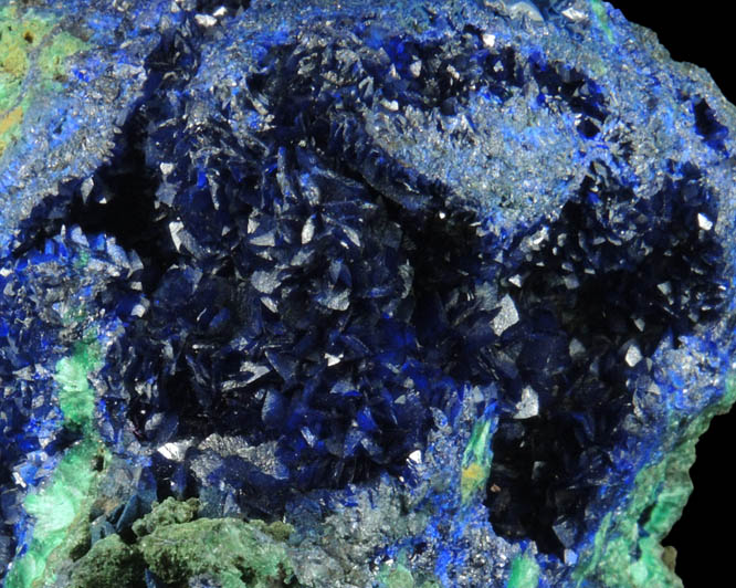 Azurite on Malachite from Liufengshan, Guichi, Chizhou Prefecture, Anhui, China