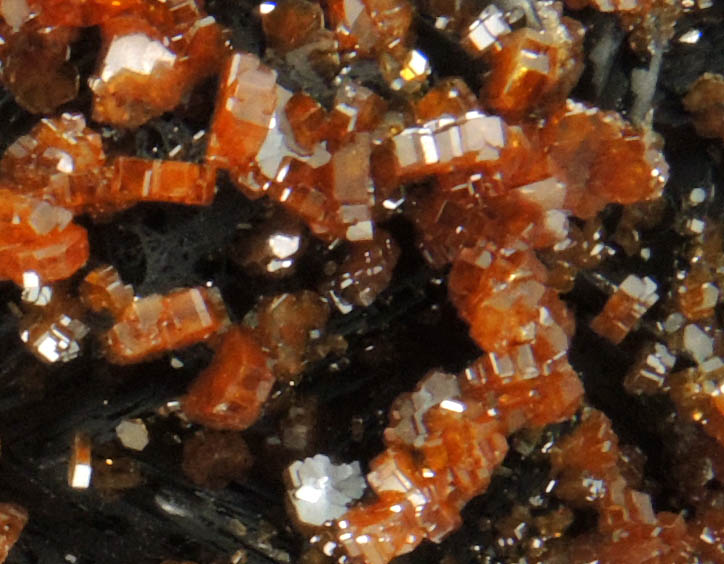 Vanadinite on Barite from Mibladen, Haute Moulouya Basin, Zeida-Aouli-Mibladen belt, Midelt Province, Morocco