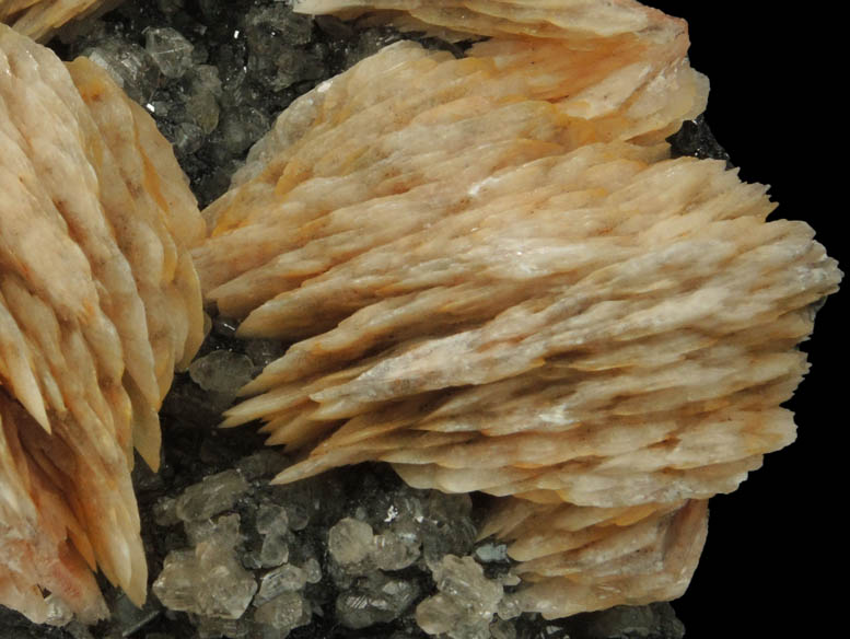 Barite and Cerussite on Galena from Mibladen, Haute Moulouya Basin, Zeida-Aouli-Mibladen belt, Midelt Province, Morocco