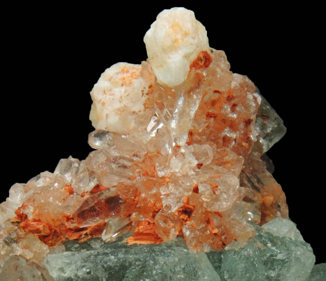 Creedite on Fluorite from Mina Navidad, 19 km northwest of Abasolo, Durango, Mexico