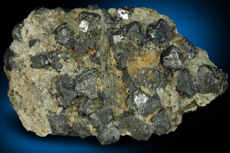 Galena, Calcite, Barite, Sphalerite from Rudolfschacht, Bad Bleiberg, Carinthia, Austria