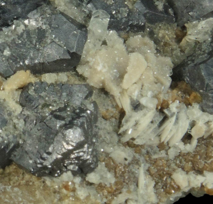 Galena, Calcite, Barite, Sphalerite from Rudolfschacht, Bad Bleiberg, Carinthia, Austria