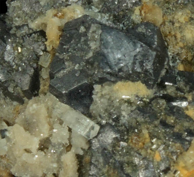 Galena, Calcite, Barite, Sphalerite from Rudolfschacht, Bad Bleiberg, Carinthia, Austria