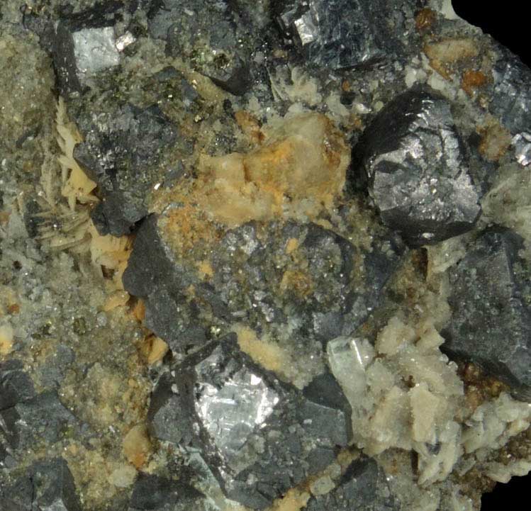 Galena, Calcite, Barite, Sphalerite from Rudolfschacht, Bad Bleiberg, Carinthia, Austria