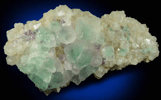 Fluorite on Quartz from Peaked Mountain, east of North Conway, Carroll County, New Hampshire