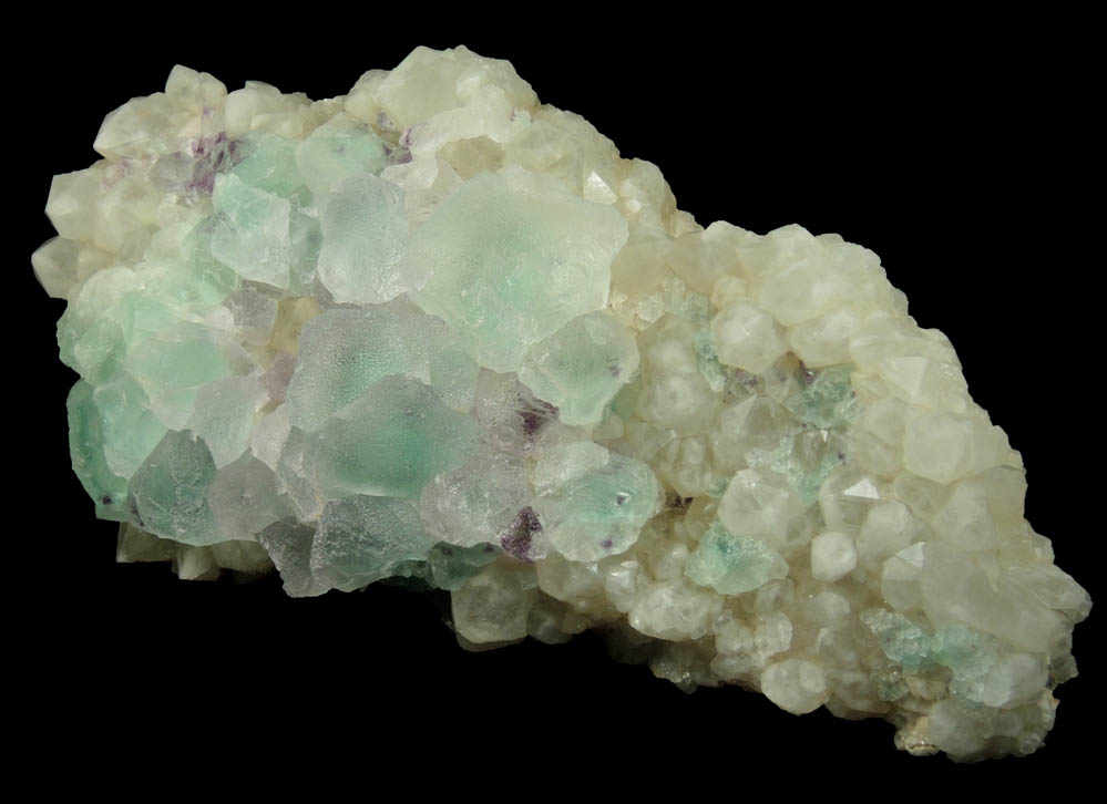 Fluorite on Quartz from Peaked Mountain, east of North Conway, Carroll County, New Hampshire