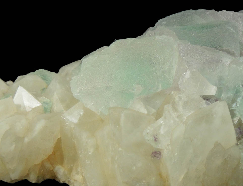 Fluorite on Quartz from Peaked Mountain, east of North Conway, Carroll County, New Hampshire