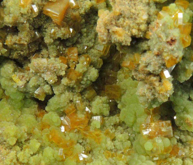 Wulfenite and Mimetite from Mina Ojuela, Mapimi, Durango, Mexico